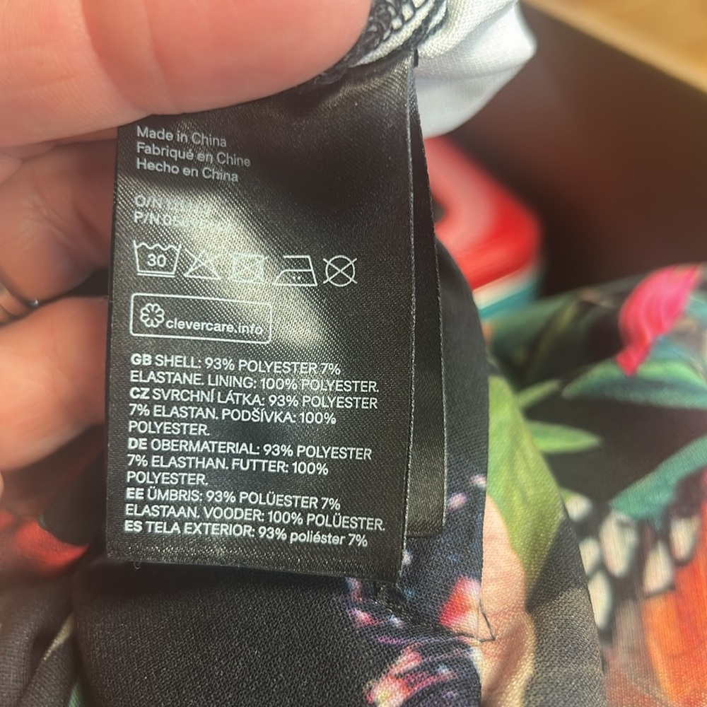 H&M Black Floral Jumpsuit with Spaghetti Straps and Ruffle - Picture 11 of 12
